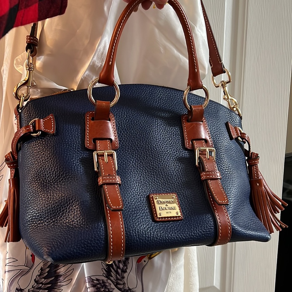 DOONEY & BOURKE - Purse navy blue and brown - Picture 2 of 8